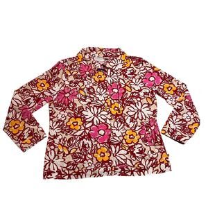 Zenergy by Chico's Floral Print Full Zip Jacket Size Large/12 Maximalist